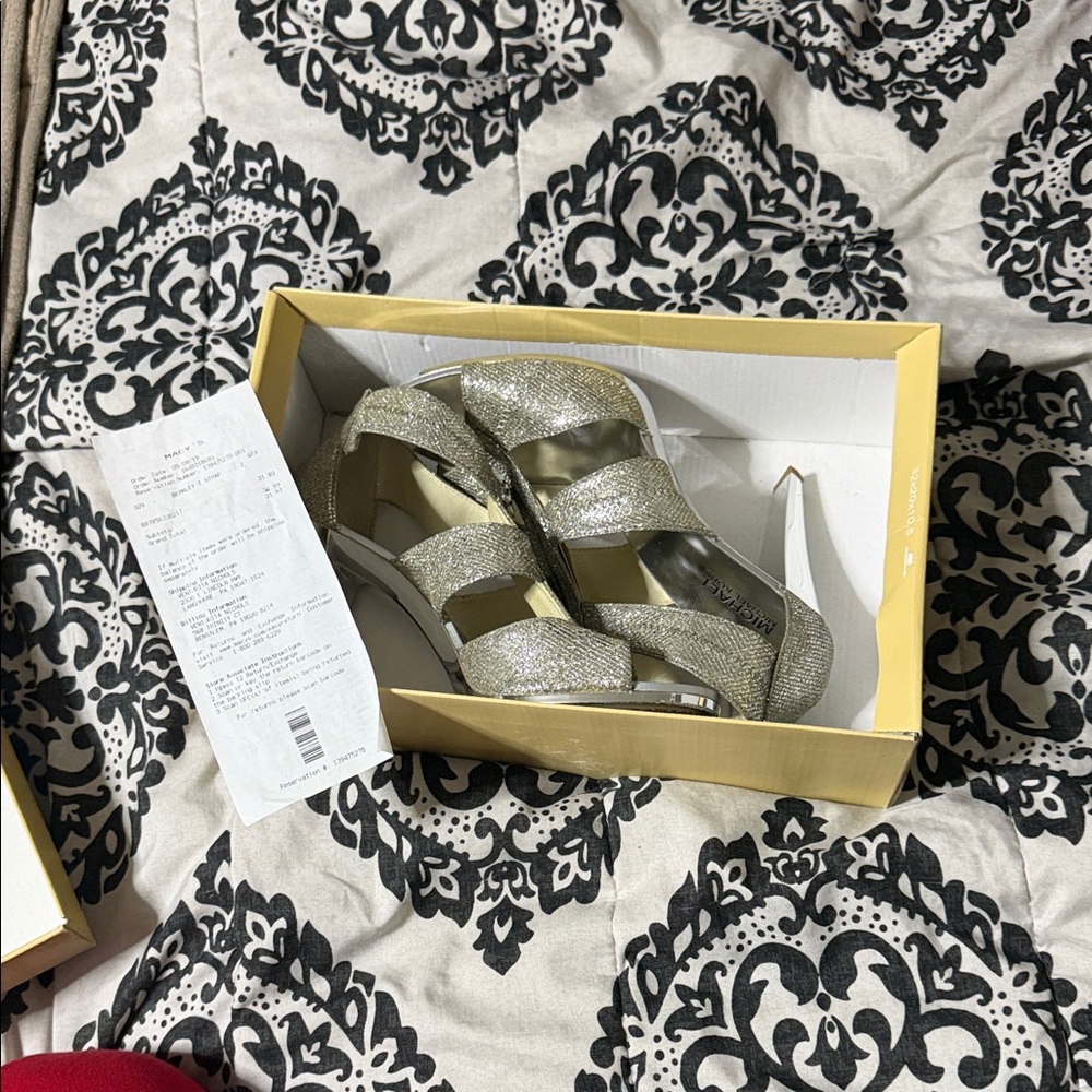 MICHAEL Michael Kors Glittering Silver Heels